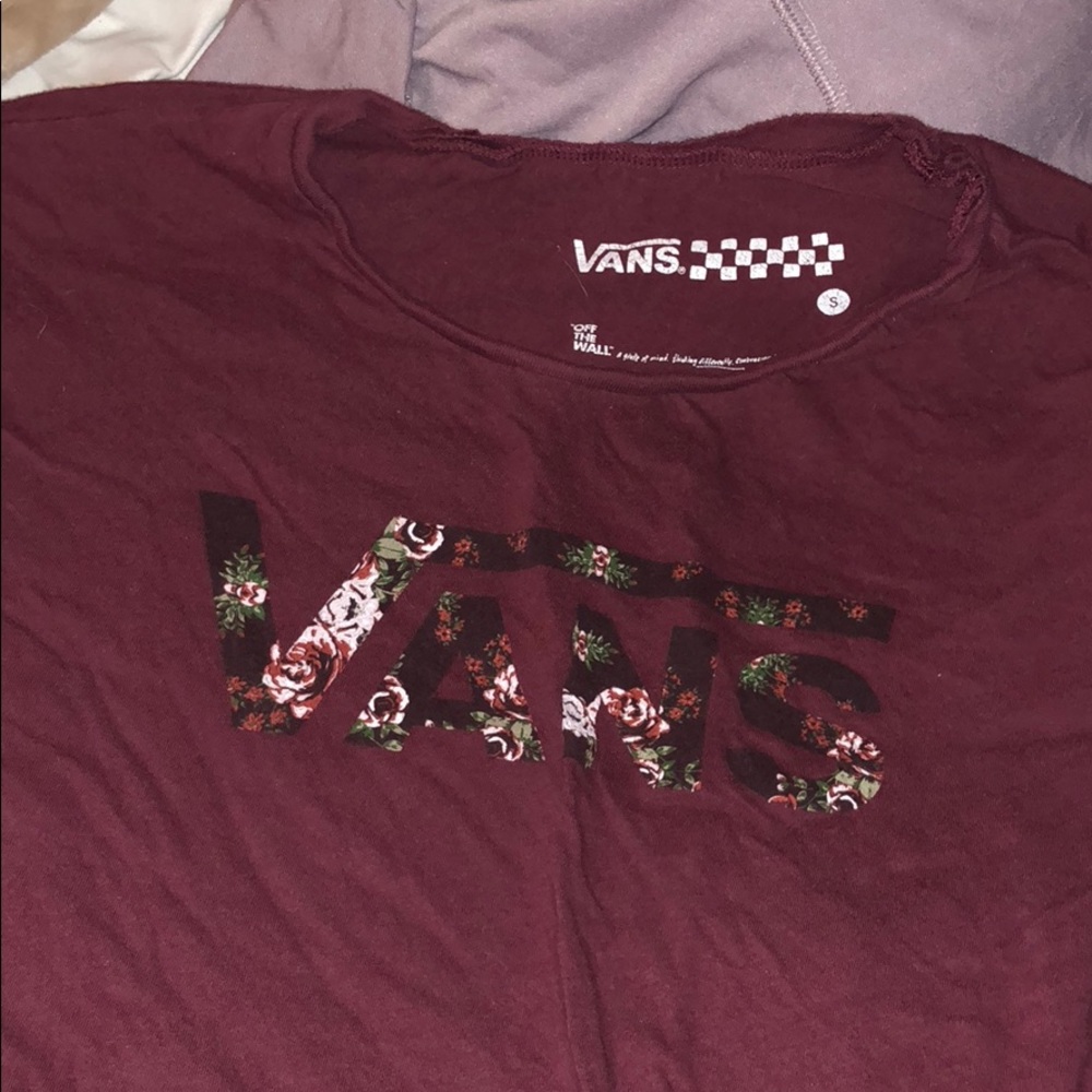 maroon vans t shirt